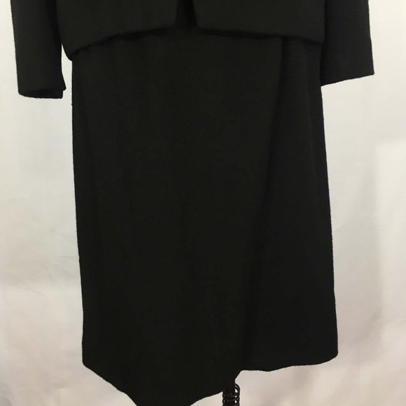 jean-lee Vintage 60s Black Wool Skirt Set, Blazer, Jacket, 42 Bust, 28 Waist - Picture 6 of 10